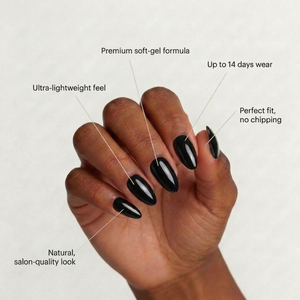 Jet Black | Almond Medium